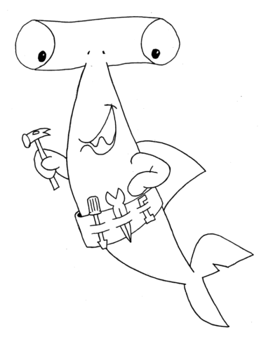 Hammerhead Shark Coloring Page