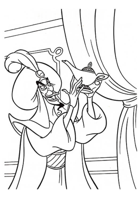 Jafar From Aladdin Coloring Page