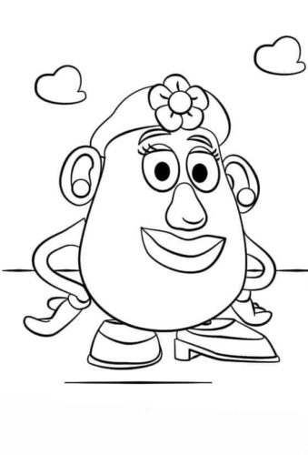 Mrs Potato Head Coloring Page