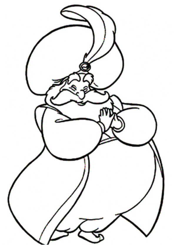 Sultan Of Agrabah Coloring Page
