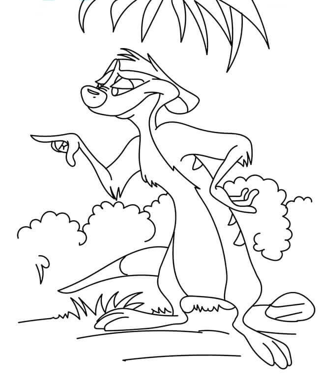 Timon Coloring Page Printable