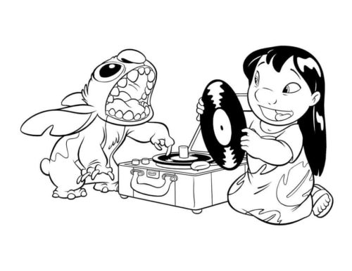 Agitated Stitch Coloring Page