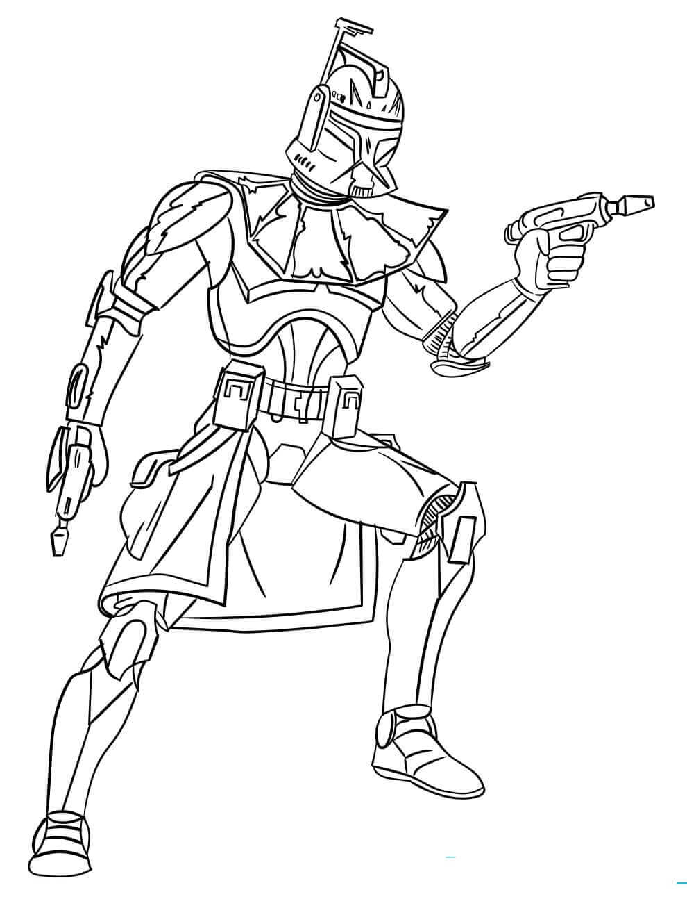 Captain Rex from Star Wars coloring page