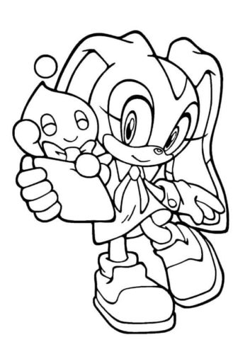 Cream The Rabbit From Sonic The Hedgehog Coloring Page