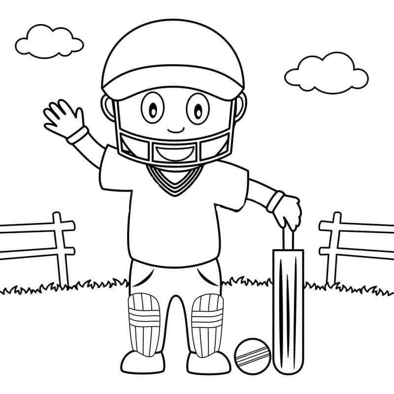 Cricket Colouring Pictures To Print