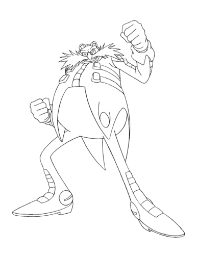 Doctor Eggman Robotnik coloring page