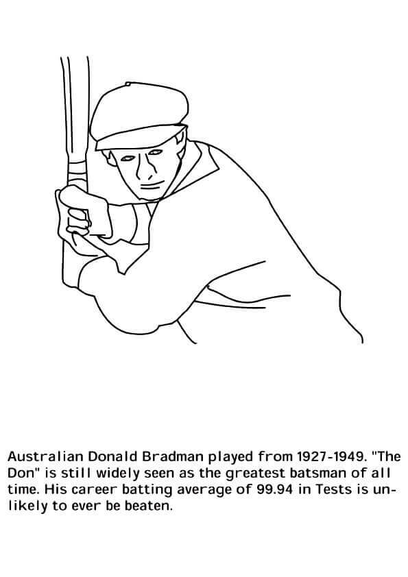 Donald Bradman Coloring page