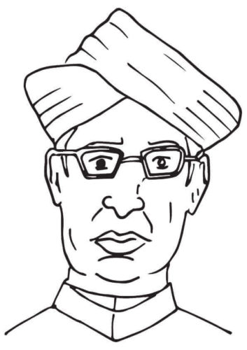 Dr. Sarvepalli Radhakrishnan Coloring Page