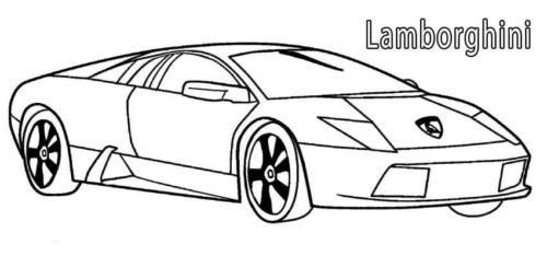 Free Printable Lamborghini Coloring Page