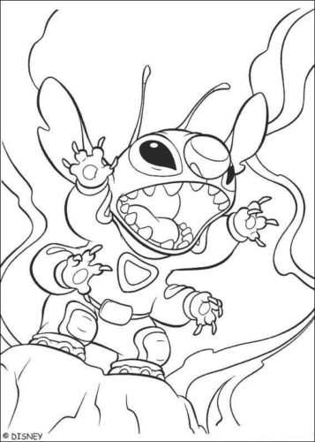 Furious Stitch Coloring Page