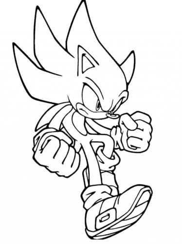 Golden Sonic Coloring Page