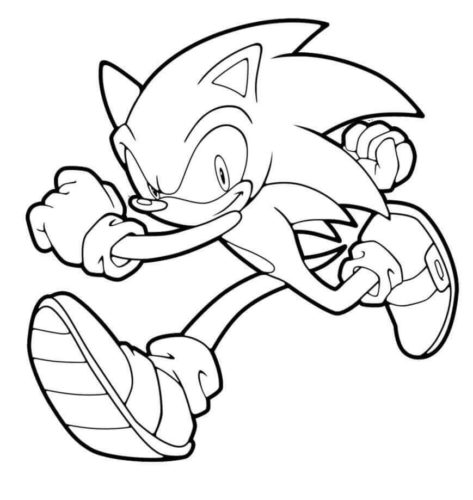 Hyper Sonic Coloring Page