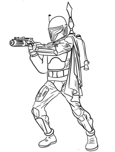 Coloriage Star Wars Jango Fett