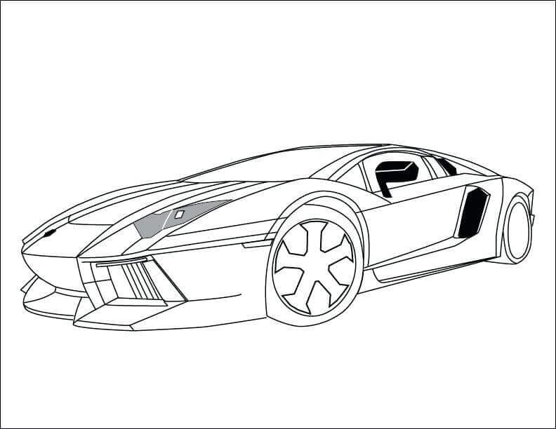 Lamborghini Coloring Page For Adults