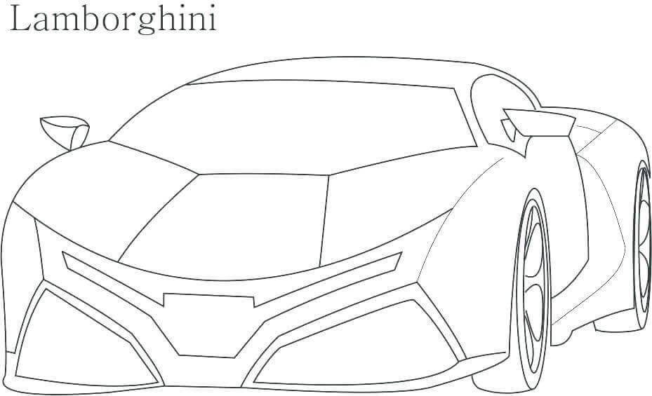 Lamborghini Coloring Page For Kids