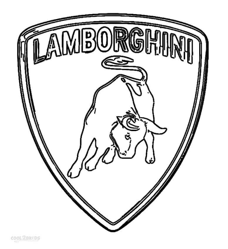 Lamborghini Logo Coloring Page