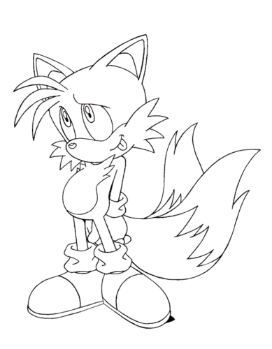 Miles Tails Prower coloring page