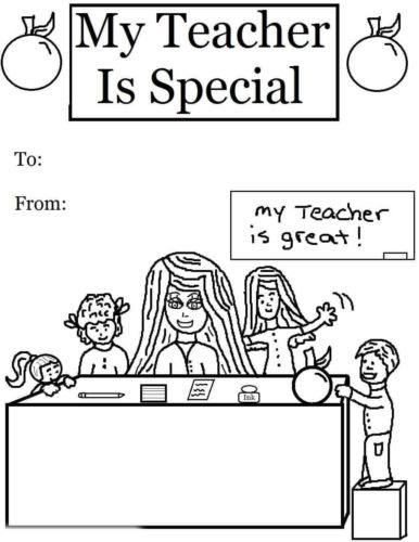 My Teacher Is Special Coloring Page