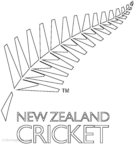 New Zealand Cricket Team Logo Coloring