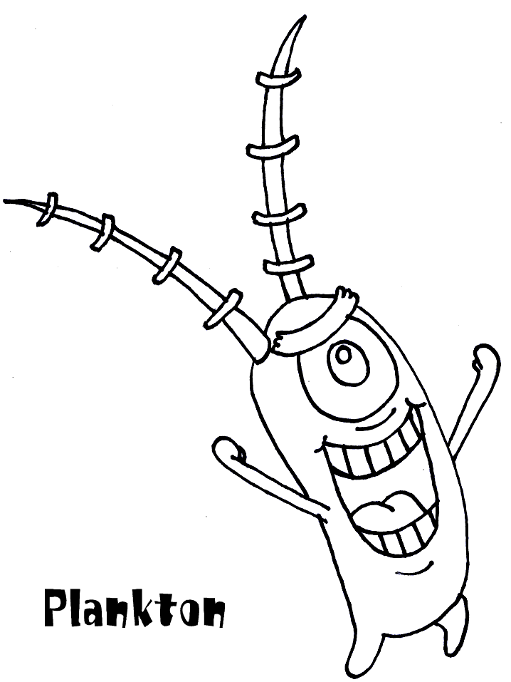 Plankton From Spongebob Squarepants coloring page