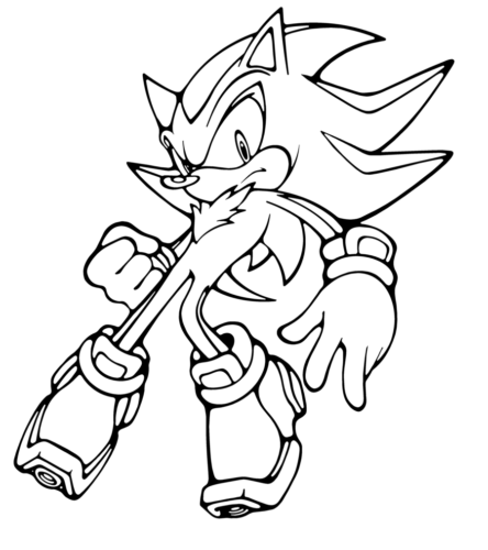 Shadow the Hedgehog Coloring Pages