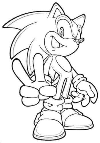 Sonic Coloring Page for kids