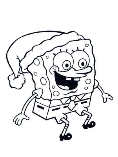 SpongeBob Christmas coloring page