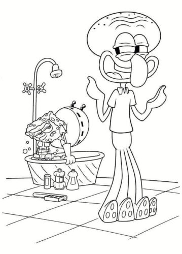 Squidward Tentacles coloring page