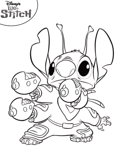 Stitch Coloring Images