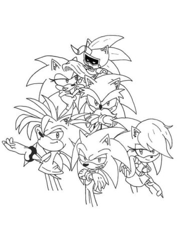 The Hedgehog Family Coloring Page