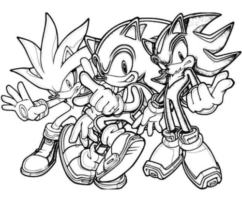 The Hedgehog Team Coloring Page