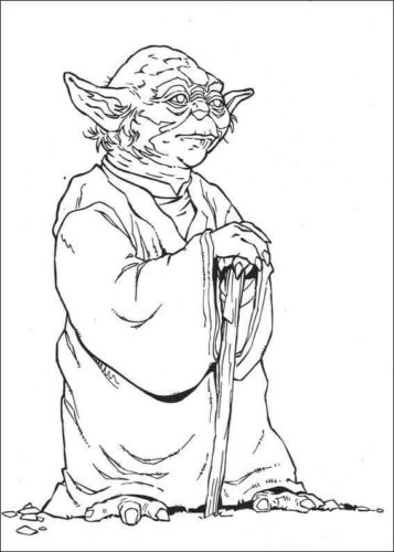 Yoda coloring page