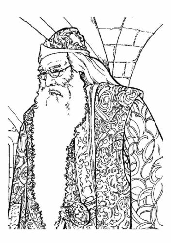 Albus Dumbledore from Harry Potter coloring picture