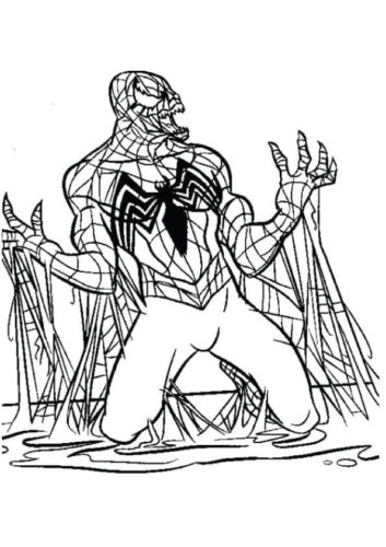 Black Spiderman Coloring Page