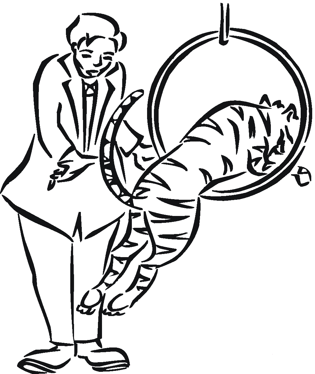 Circus Tiger coloring page