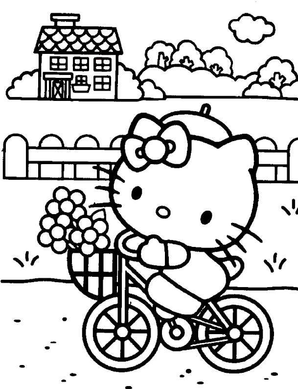 Coloring Pages of Hello Kitty