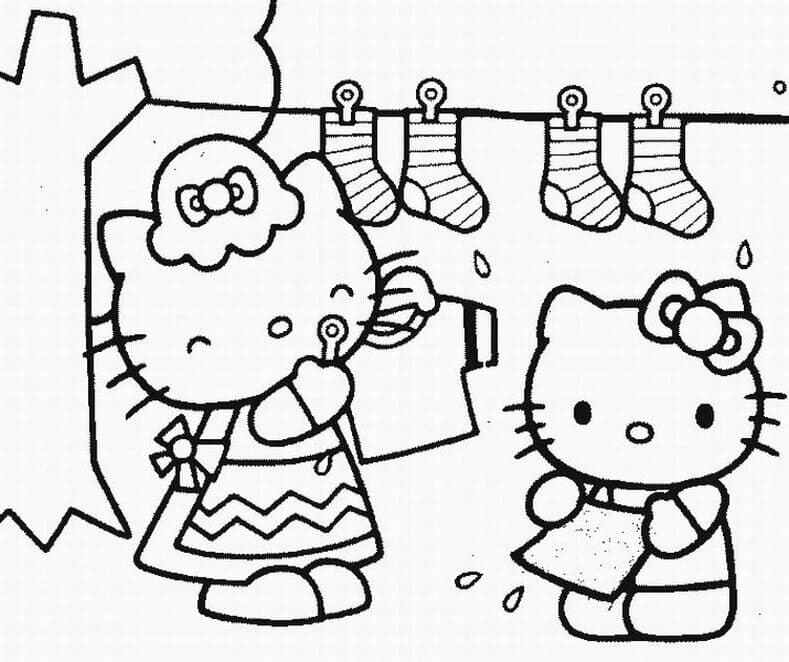 Coloring Pictures of Hello Kitty