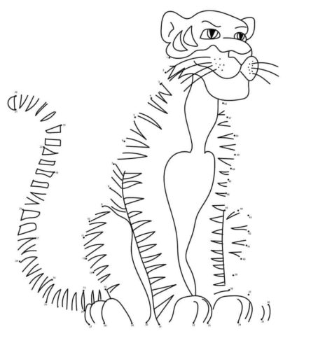 Connect the Dots Tiger Activity Sheets
