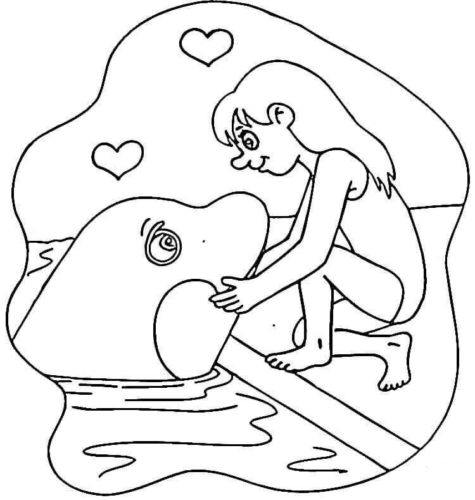 Cute Orca coloring page