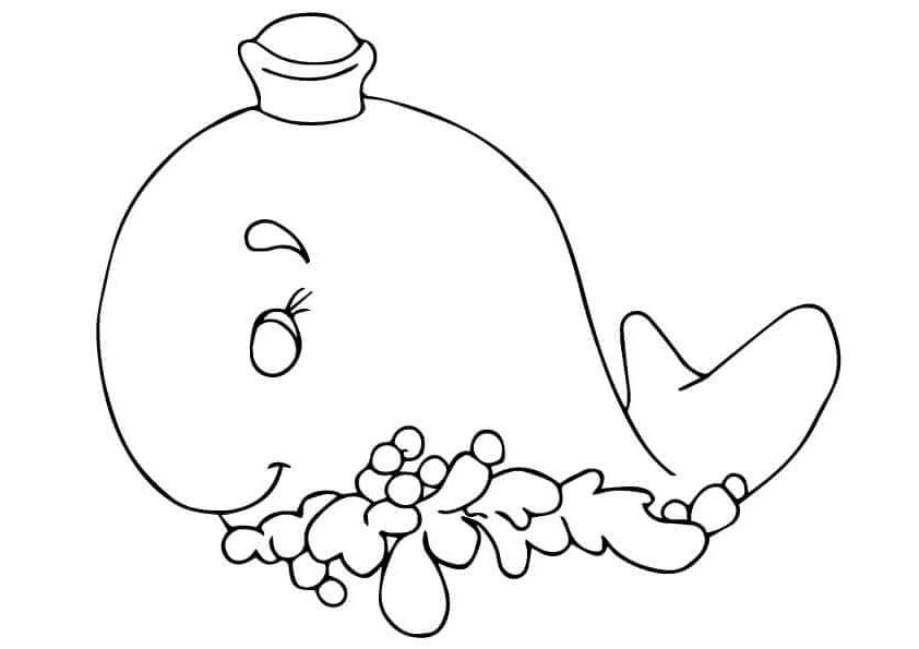 Cute Whale coloring pages