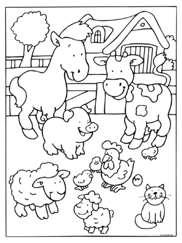 domestic animals pictures for colouring