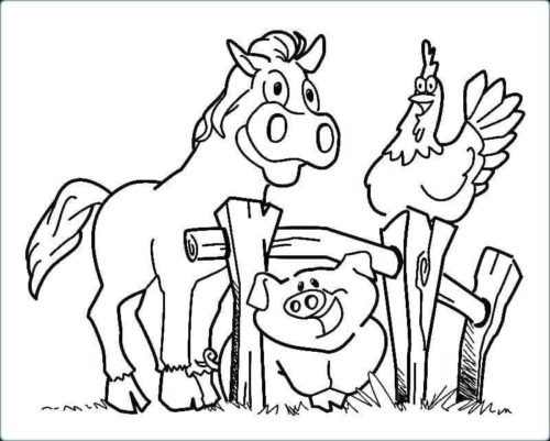 Farm Animals pictures to color