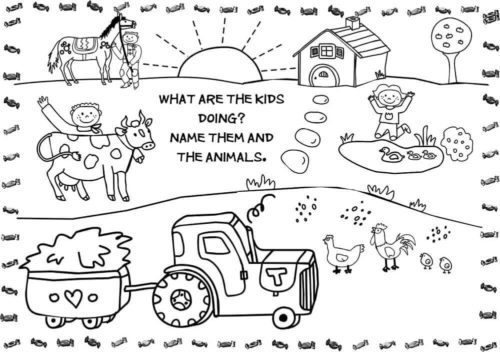 Free Printable Farm Animals coloring pages