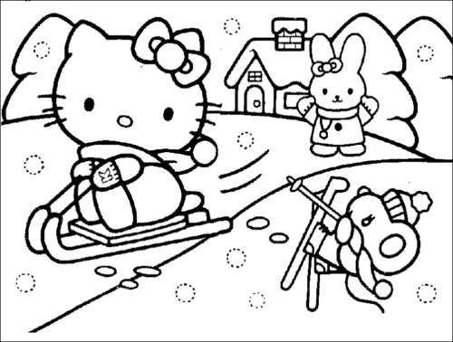 Free Printable Hello Kitty coloring pages