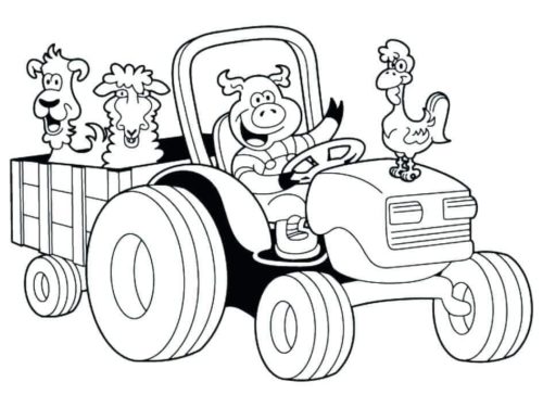Funny Farm Animal coloring image