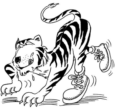 Funny Tiger coloring page