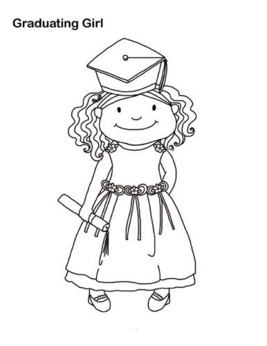 Graduation colouring pages