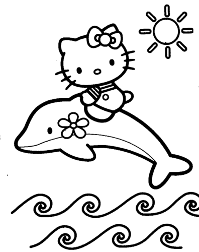Hello Kitty Colouring Pictures
