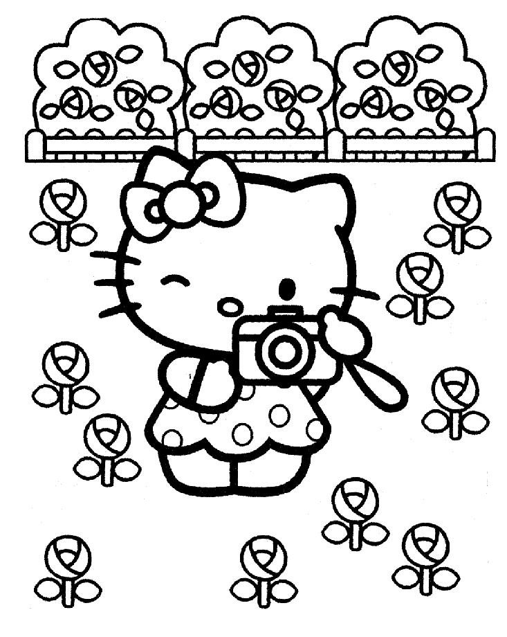 Hello Kitty Picture to Color