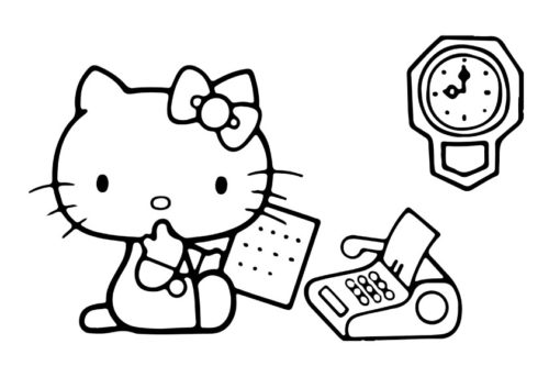 Hello Kitty images to color